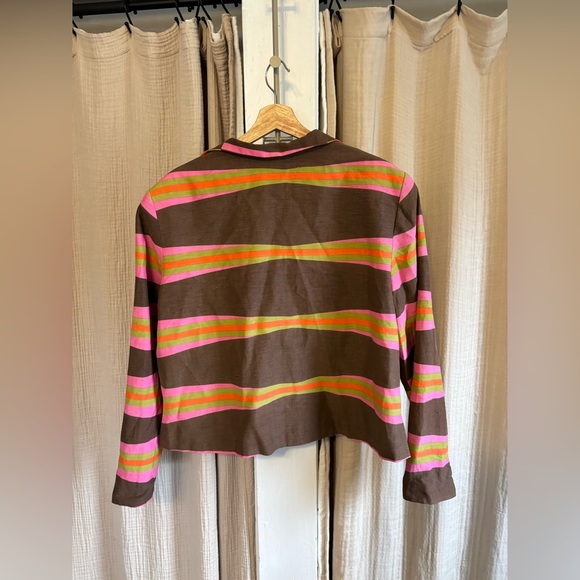 Vintage Silk Club Silk and Linen Open Blazer- XL - Picture 6 of 7